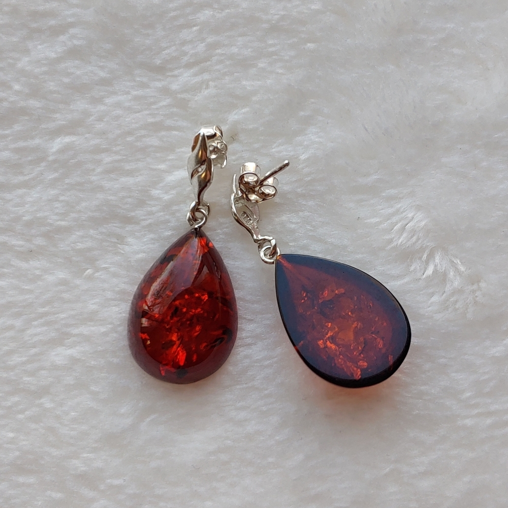 Amber Stone earrings